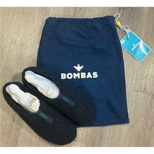 BOMBAS Plush Fuzzy Sunday Slipper Women’s Size 9 Navy Blue NEW w/ Dust Bag